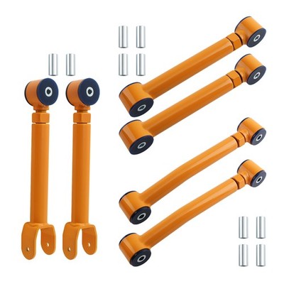 4x Upper + 2x Rear Lower Adjustable Control Arms Set For 97-06 Jeep Wrangler TJ