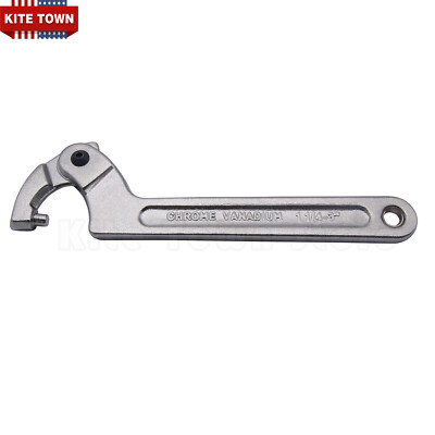 Adjustable Hook Wrench 19 121mm C Round Spanner Tool Slotted Retaining Universal