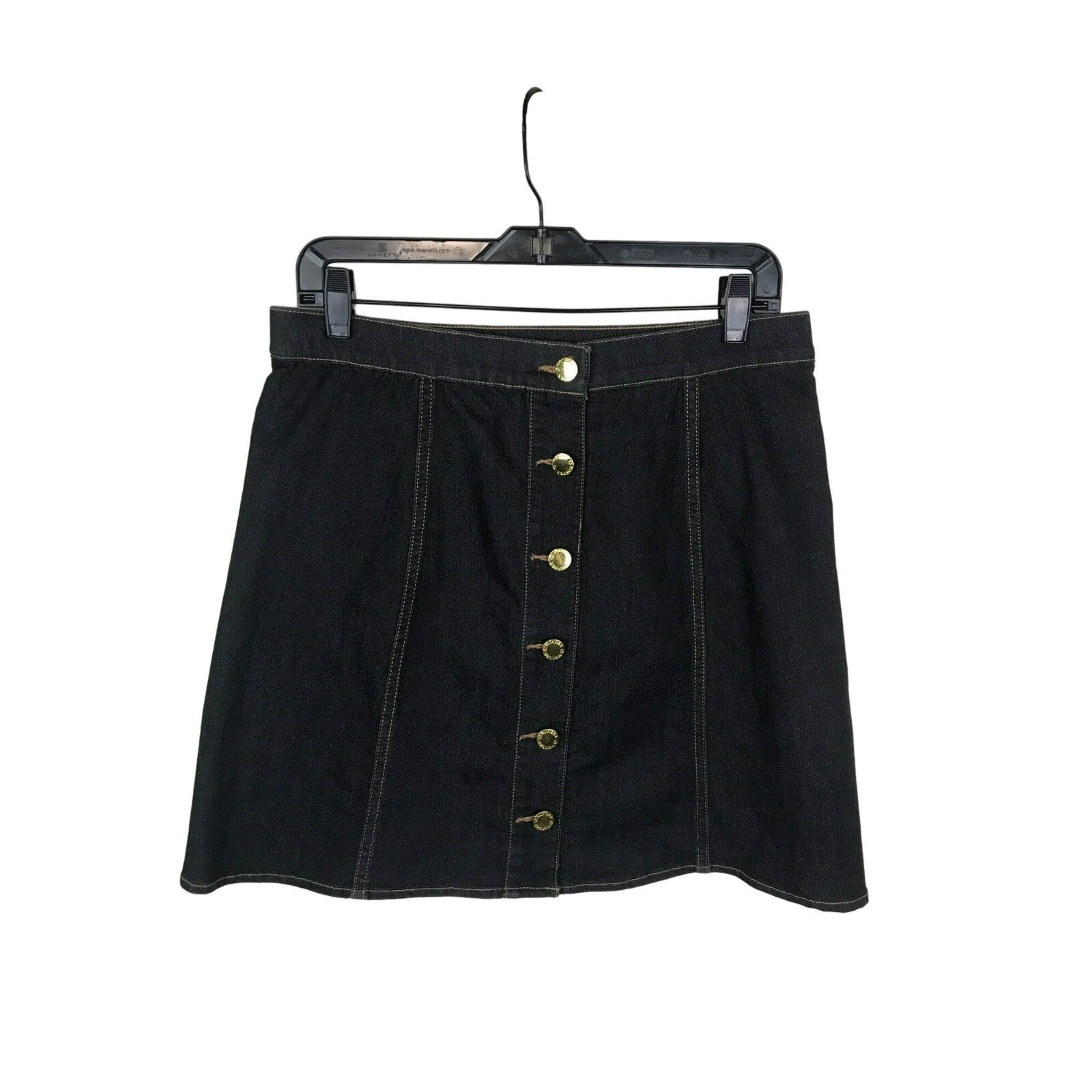C. Wonder Denim Skirt Women's 8 Dark Wash Mini Button | eBay