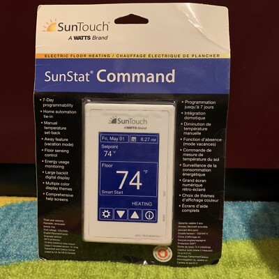 SunTouch Floor Warming SunStat Command Programmable Radiant Floor Heating