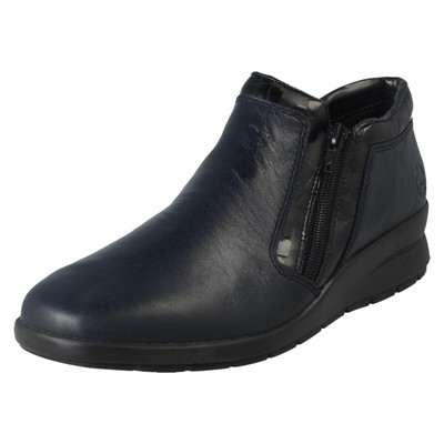 Ladies Rieker Ankle Boots With Double Zip, L4883