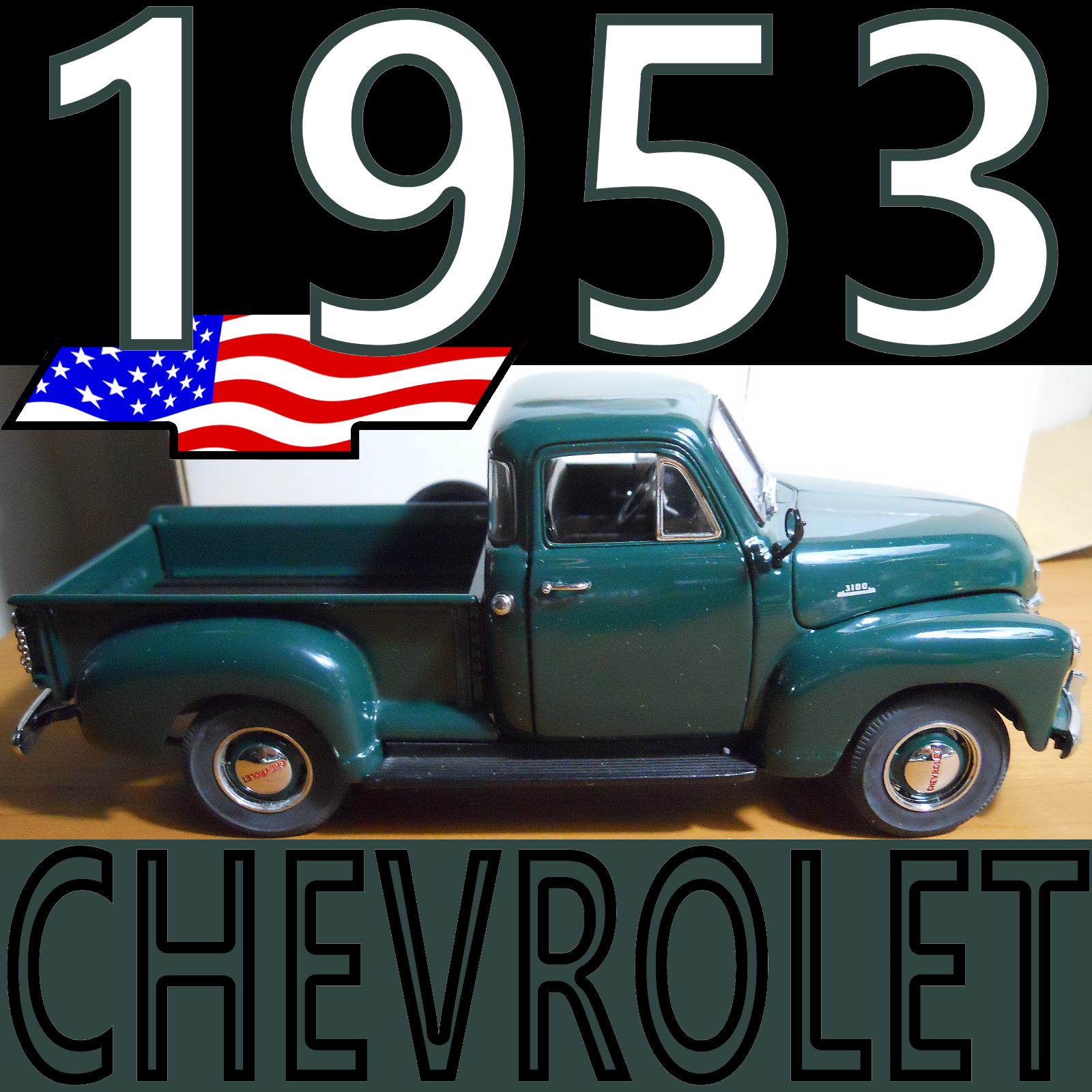 ミニカー 1953 CHEVROLET PICKUP TRUCK 1953 Chevrolet 3100 Pickup Truck Silver Metallic with Black