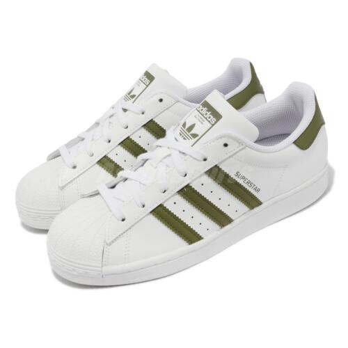 

adidas Originals Superstar White Olive Мужская повседневная обувь унисекс для образа жизни HP5501, Белый, Superstar