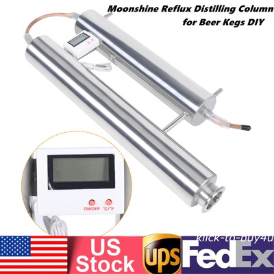 2'' inch Beer Keg Copper Kit Moonshine Pipe Still Reflux Distillation Column FDA