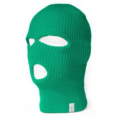 Top Headwear 3 Hole Ski Mask Balaclava, Kelly Green