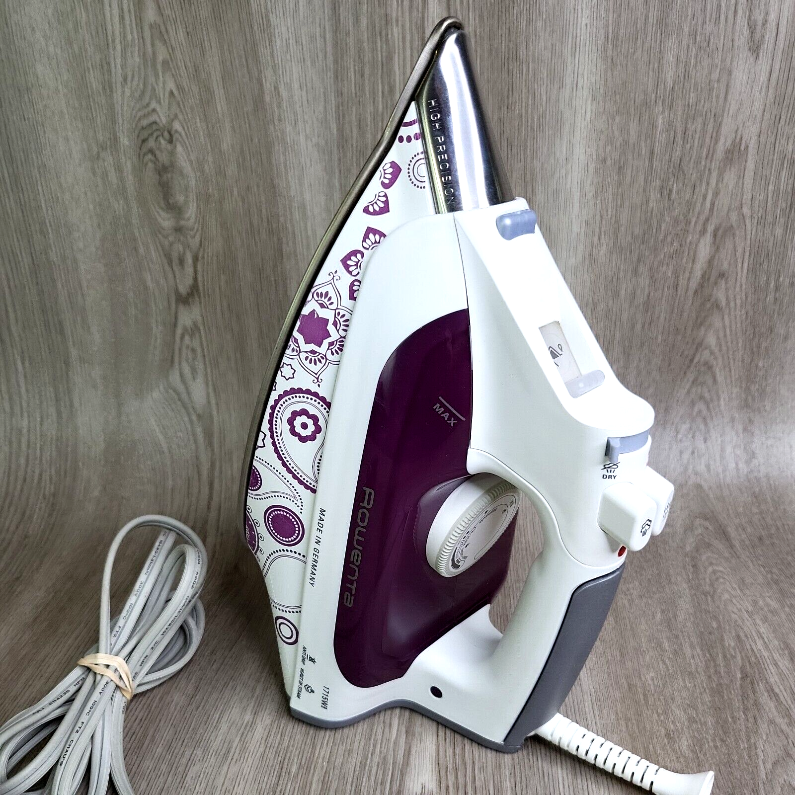 High Precision Front Rowenta Limited Edition 1715w Max Purple Steam Iron