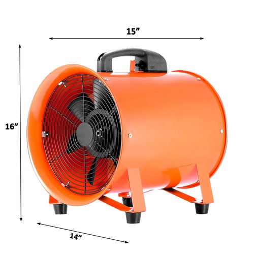 12'' Extractor Blower Fan Ventilator+5M Duct Hose Electrical Exhaust Industrial