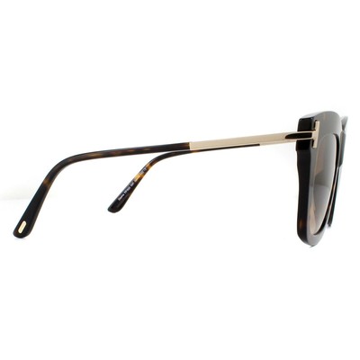 Pre-owned Tom Ford Sunglasses Dasha Ft0822 52f Dark Havana Brown Gradient