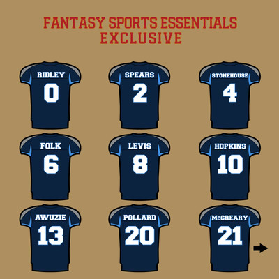 Tennessee Titans 2024 Home Jersey Stickers