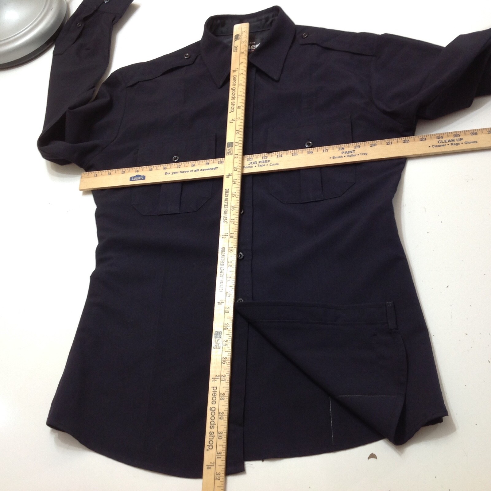 BLAUER 8900 Uniform Long Sleeve Shirt Mens Dark Navy 16.5/34-35 ~ Made in USA