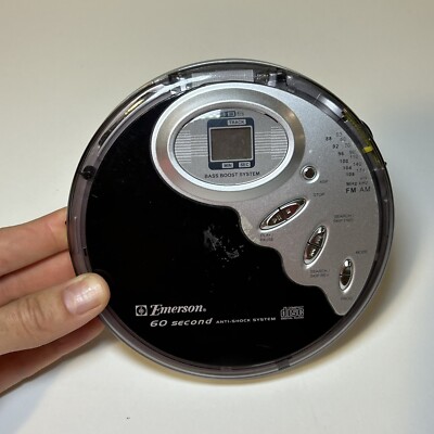 EMERSON Walkman Model HD8115BK Portable CD Player + AM/FM Radio Tested & Working