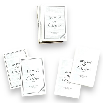 Authentic Les Must de Cartier Paris Authorized Representatives Booklet Brochure