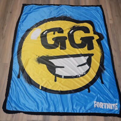 51''x48'' Fortnite GG Sherpa And Fleece Blanket Throw