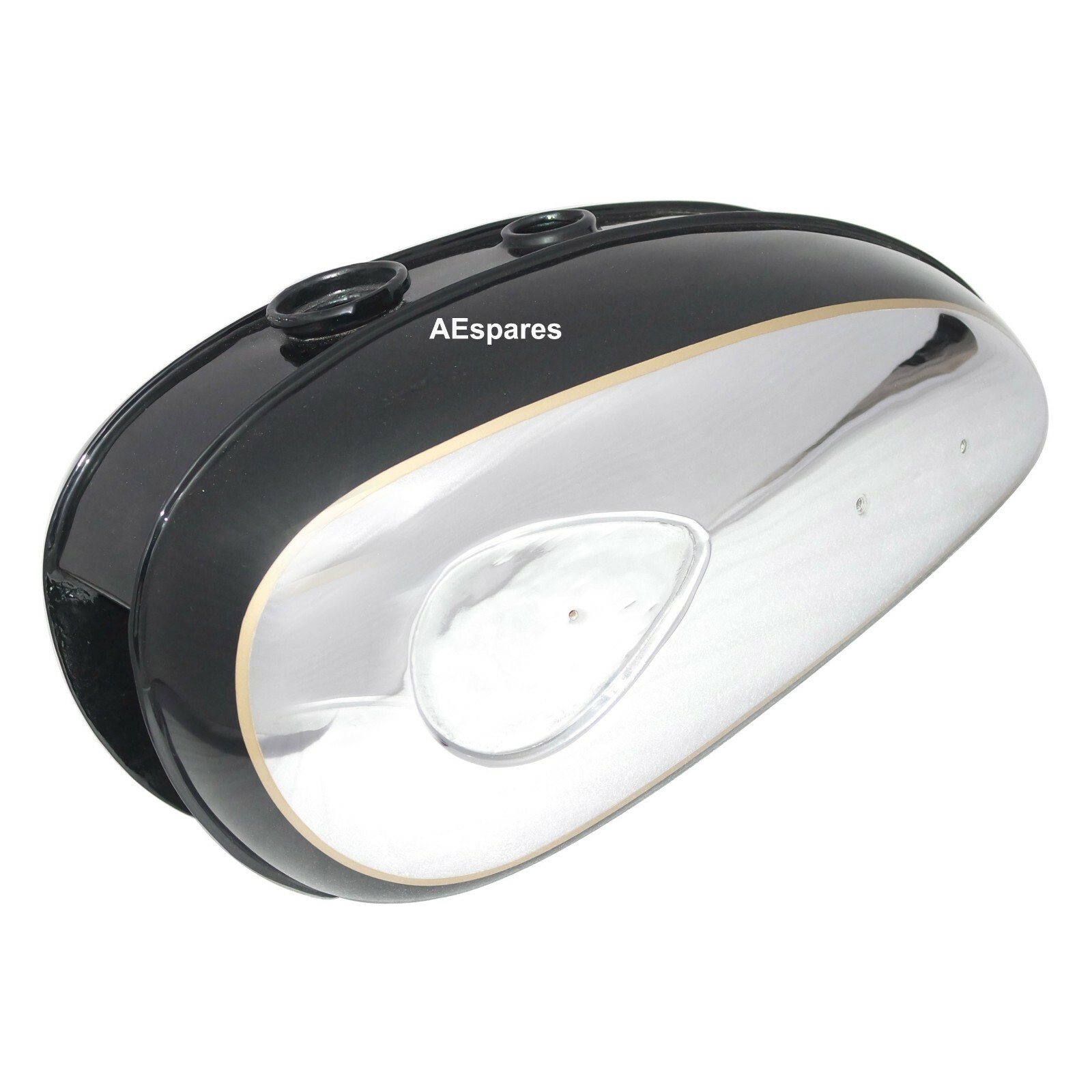 Petrol Tank Steel Black Painted Chrome Plated Fits 1960 BSA C15 B40 SS80  