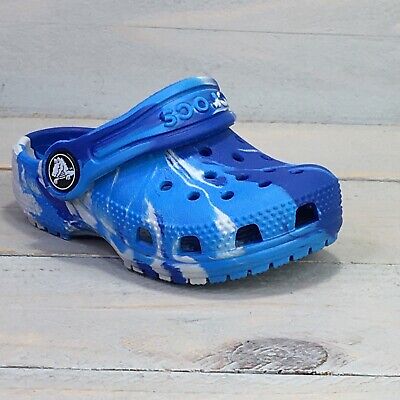 Crocs Classic Marbled Clog Toddler Size 5 Blue 206838
