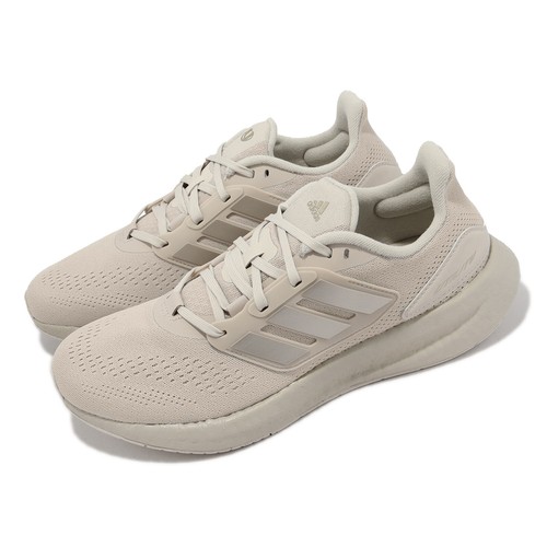 

Adidas Pureboost 22 Бежевая алюминиевая мужская повседневная обувь унисекс для бега HQ7209, Бежевый, Pureboost 22