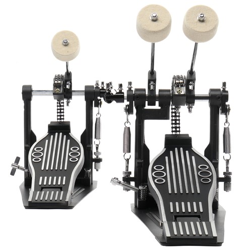 Double Kick Drum Pedal for Bass Drum Set Foot Pedal Two Chain Drive Percussion