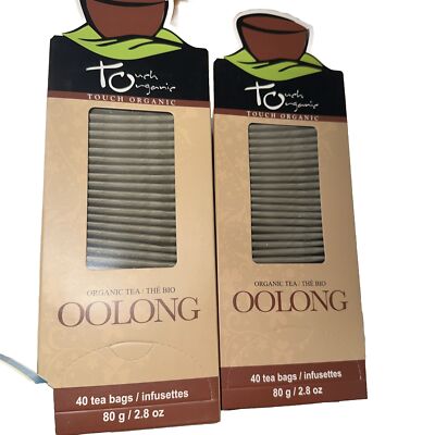 TOUCH ORGANIC  OOLONG ORGANIC TEA  2 Boxes= 80 Tea Bags-BB 10/2026
