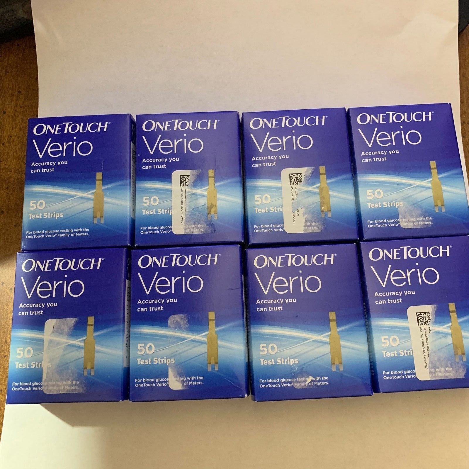 *SALE* ONE TOUCH Verio Diabetic Test Strips 8 Box 50ct Factory Sealed Exp 5/2020