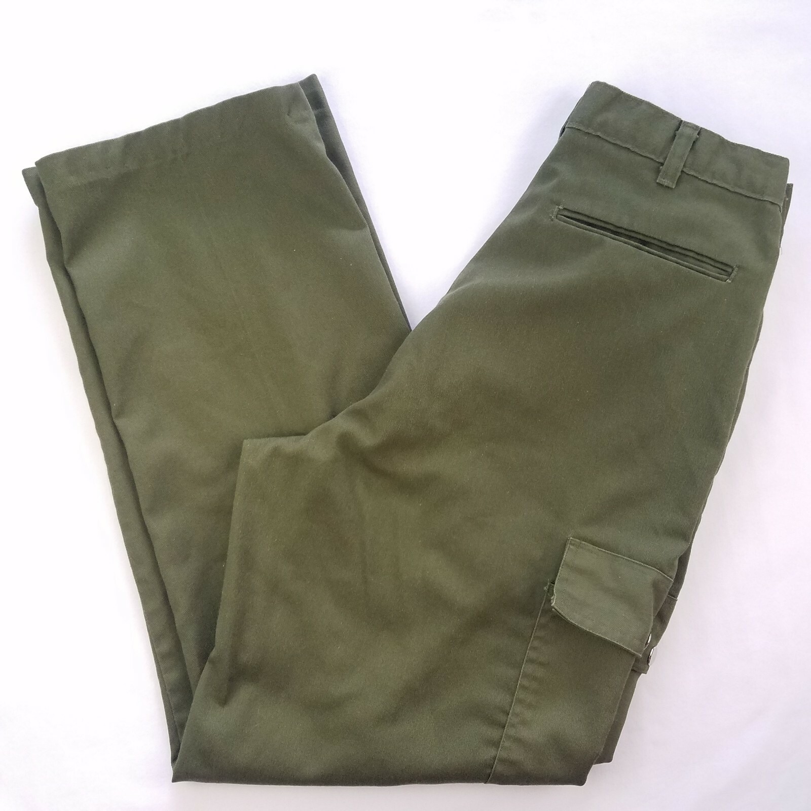 Boy Scouts Of America Cargo Pants Mens 32x30 Green Official Uniform Straight Leg