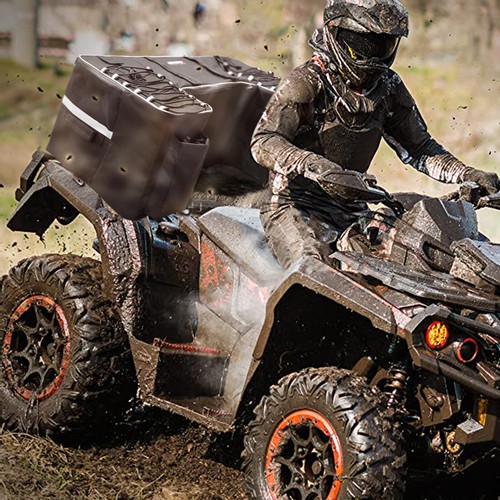 Upgraded ATV Rear Seat Bag Cargo Storage Bag w/Cushion Padded Bottom Bag Luggage