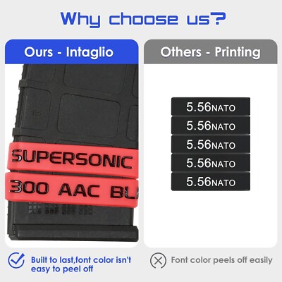 Aolamegs 300 Acc BLK Supersonic Magazine Marking Bands 6 Pack Black-Red