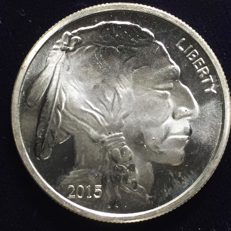 Liberty Indian Head Buffalo 2015 Silver 1 troy oz .999 Fine Silver