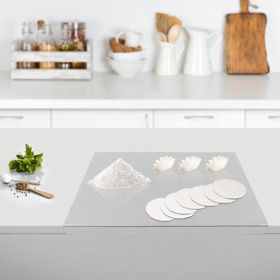 Cutting Board Kitchen Stainless Steel Chopping Board w/ Front Overhang 50*40*1.5