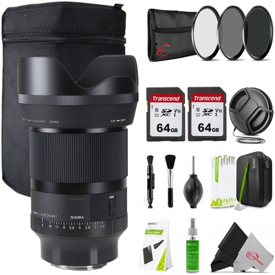 Sigma 35mm f/1.4 DG DN Art Lens for Sony E + 67mm UV CPL ND8 Filter Kit Lens Kit
