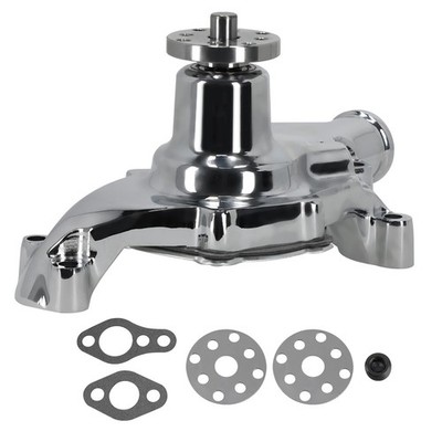 Short Water Pump Chrome for Small Block Chevy SBC 283 327 350 400 High Volume