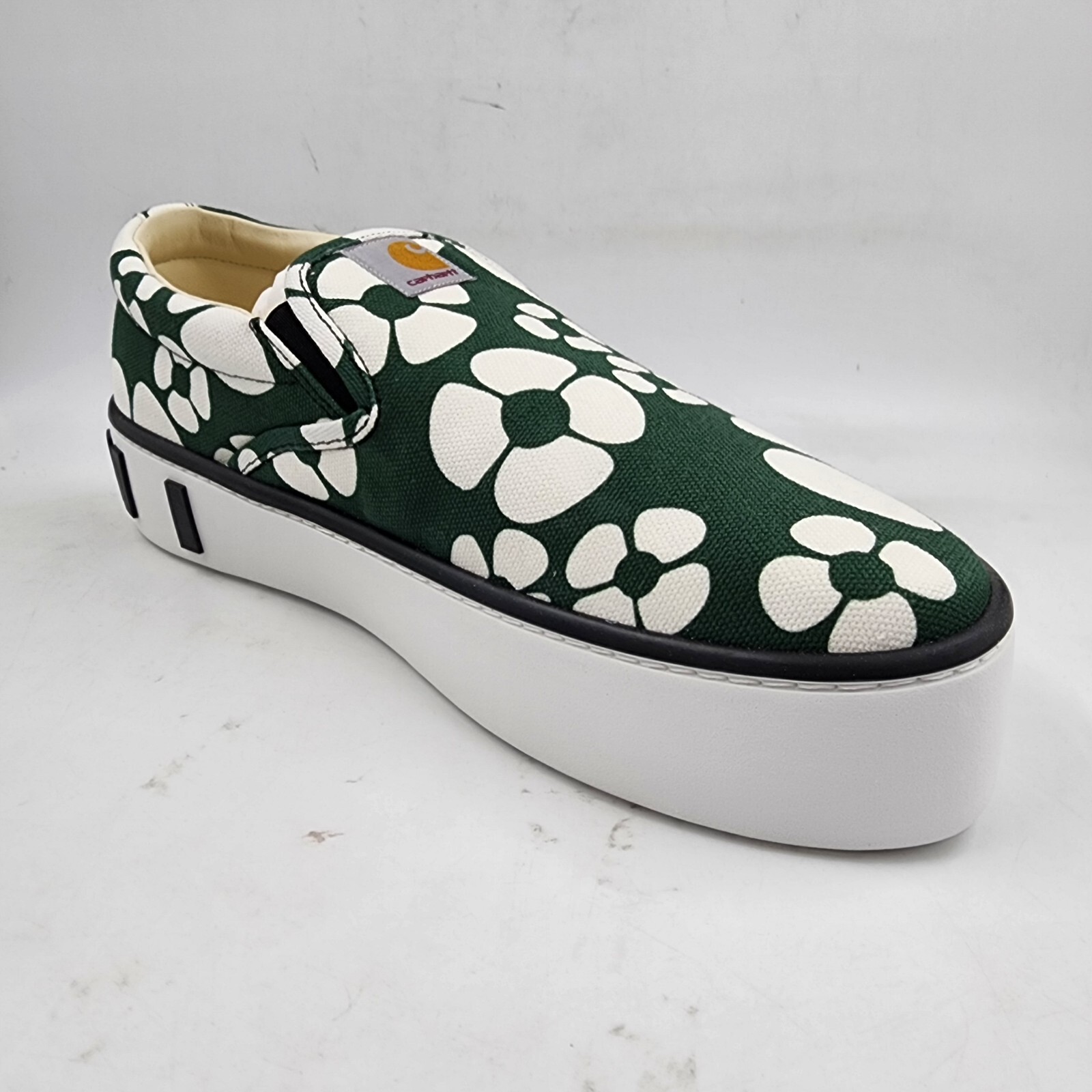 MARNI X CARHARTT MARNI X CARHARTT WIP SLIP ON SNEAKERS MEN'S 44/11US GREEN FLORAL PATCH LOGO +