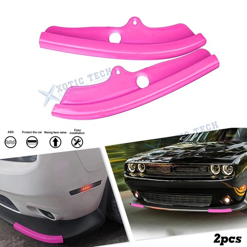 Bumper Lip Splitter Spoiler Guard Cover Pink For Dodge Challenger R/T Scat Pack