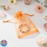 joycraft 50Pcs Orange Organza Bags - 4x6 In Drawstring Halloween Goodie Bags, Organza Party Favor Pouch for Halloween, Christmas, Thanksgiving, Easter