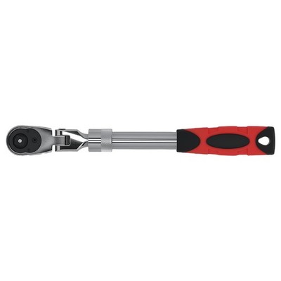 3/8in Drive Extendable Flex Head Ratchet 72 Tooth 250-315mm 40Cr Steel Handle