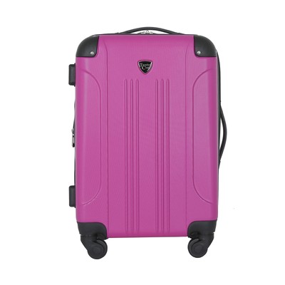 Travelers Club Chicago Hardside Expandable Spinner Luggage, Fuchsia, 20