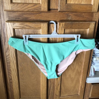 J Crew Women s 2X Eco New Elle High Leg Bikini Bottom Green BC125