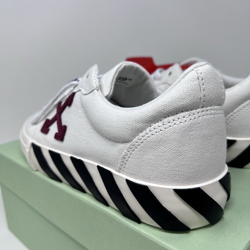 Pre-owned Off-white Low Vulcanized Women's Sneakers Size 39 Eu / 9 Us White Violet