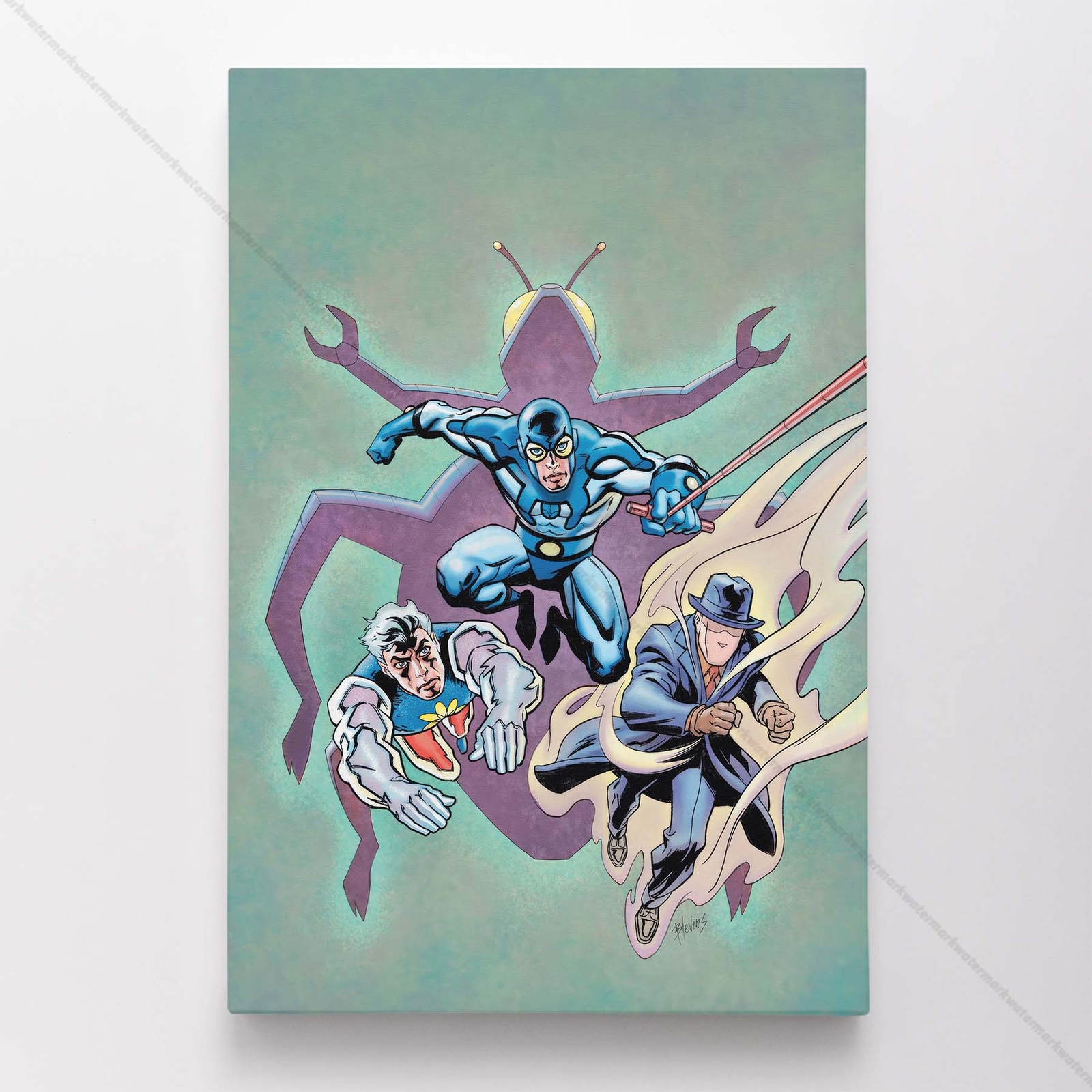 Blue Beetle Poster Canvas DC Comic Book Cover Art Print #63547