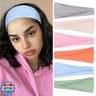 RuiYok Wide Headbands for Women Non Slip Fashion Womens Headbands 6 Pack Yoga Workout Sweat Head Bands Elastic Hair Bands for Women's Hair Soft Cotton Cloth Headband for Everyday Wear