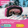 YOZISS Ski Goggles UV400 Protection, OTG Snow Goggle for Men Women, Anti-fog Snow Sports Goggles for Snowboarding, Snowmobile (Kids Magnetic Red)