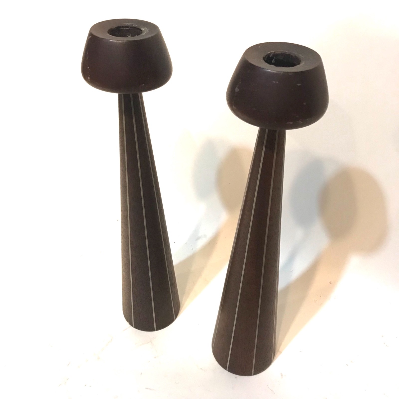 Pair of Paul Evans and Phillip Powell Candlesticks Candle Holders Pre Brutalist