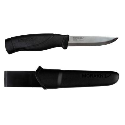 Morakniv Companion Heavy-Duty Stainless Steel Fixed-Blade Knife With Sheath, 4.1