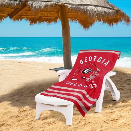 Пляжное полотенце Northwest NCAA Georgia Bulldogs в полоску, 30 x 60