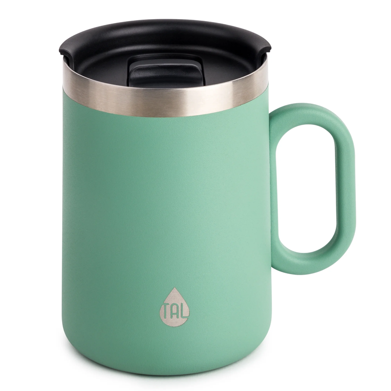 Stainless Steel Brew Coffee Mug 15 Fl Oz, Sage