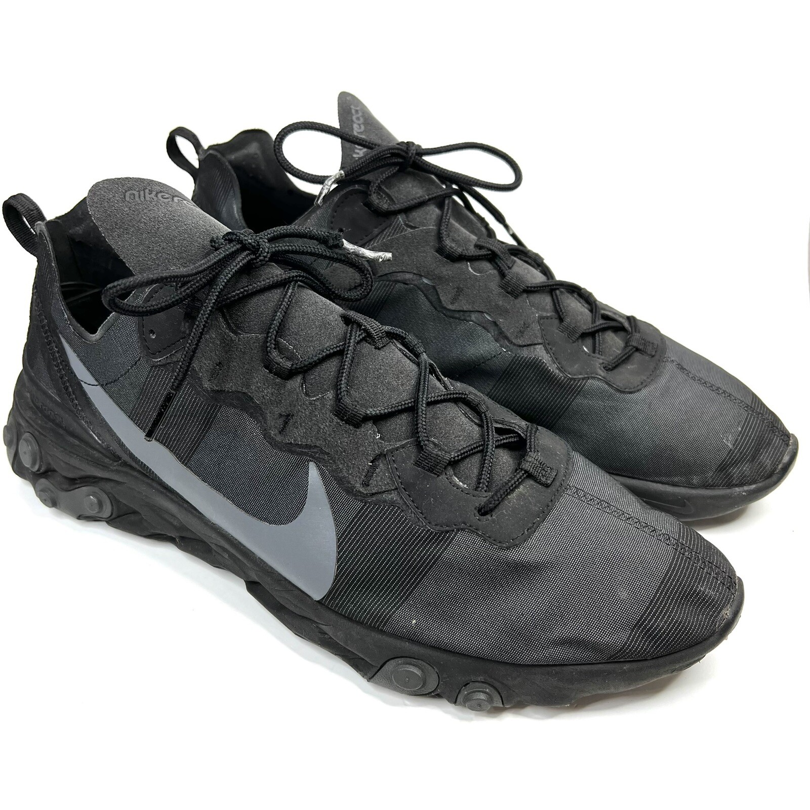 Nike React Element 55 Running Shoes Black Dark Gray BQ6166