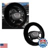 Ziciner Elastic Fuzzy Steering Wheel Cover, 15'' Soft Steering Wheel Protector for Warm Winter, Anti-Slip Fluffy Car Wheel Covers, Universal Car Interior Decor Accessories for Women Men (Black)