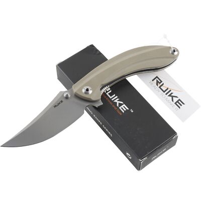 Ruike P155 Desert Sand Tan G10 Linerlock Folding Pocket Knife RKEP155W