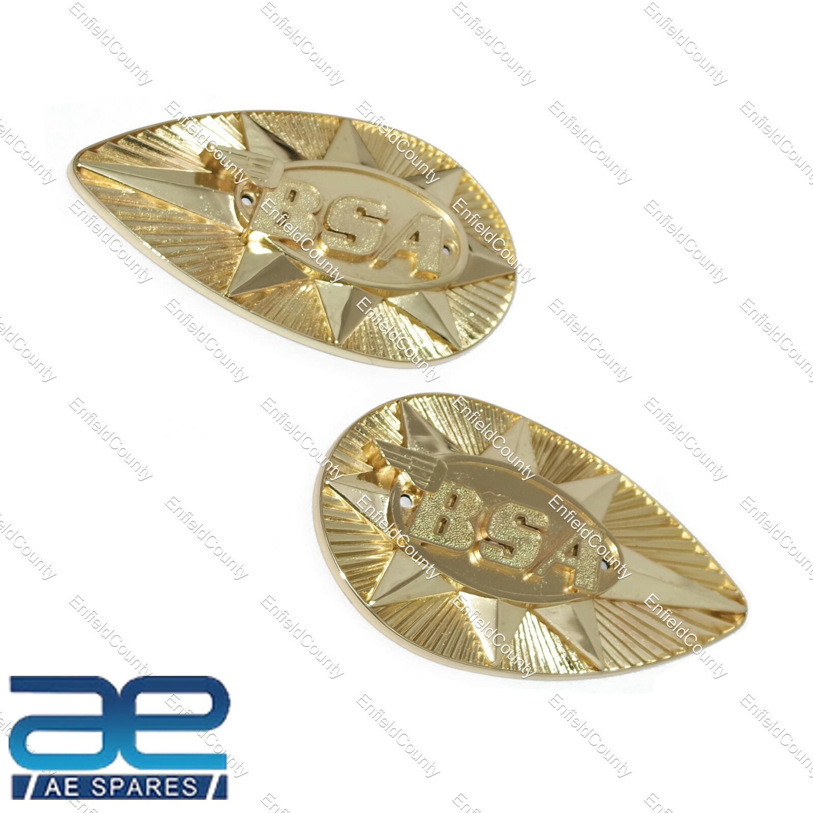For BSA Petrol Tank Badges B25 B44 A50 A65 1968-70 82-9695 82-9696 
