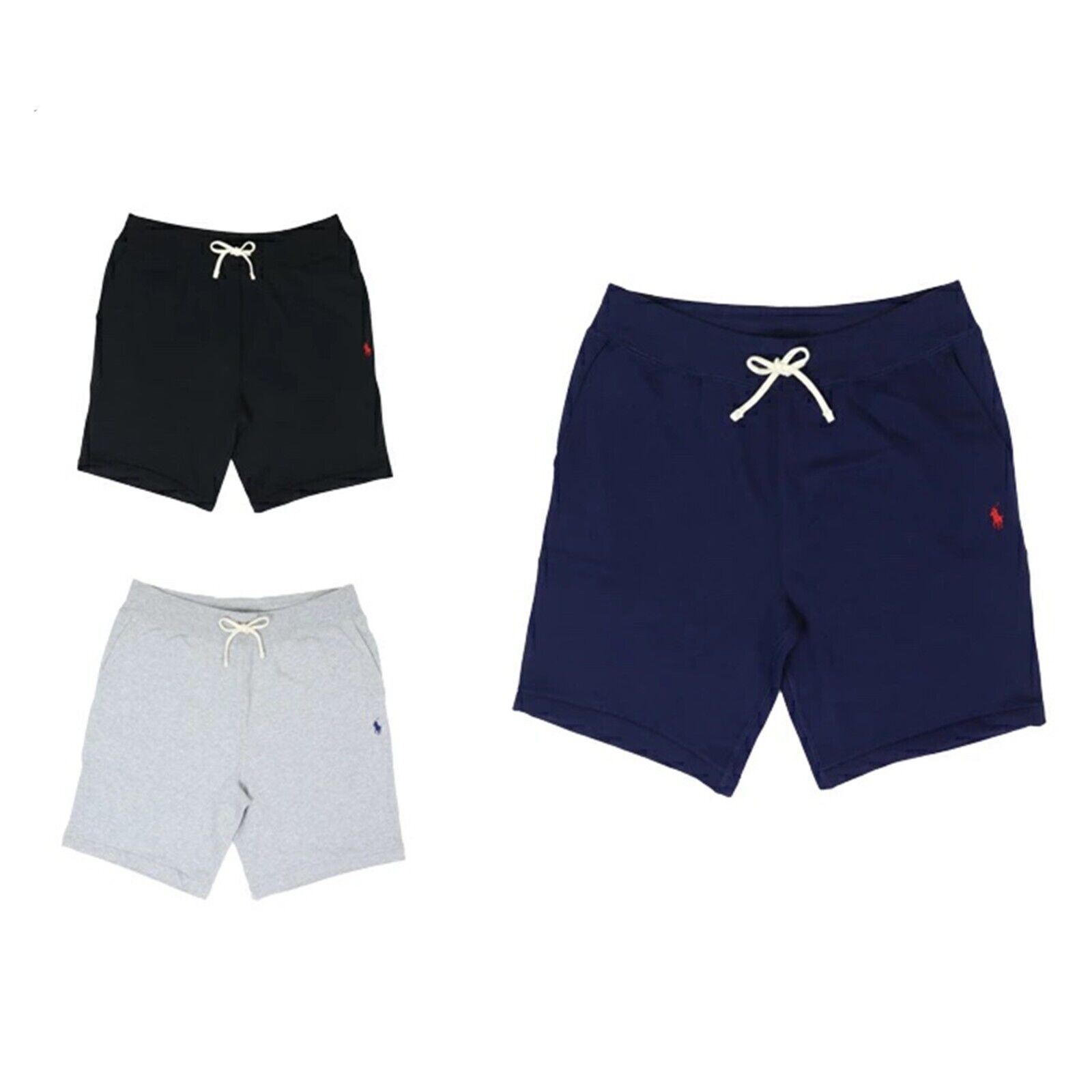 Мужские однотонные спортивные шорты Polo Ralph Lauren, короткие брюки с пони — 3 цвета —