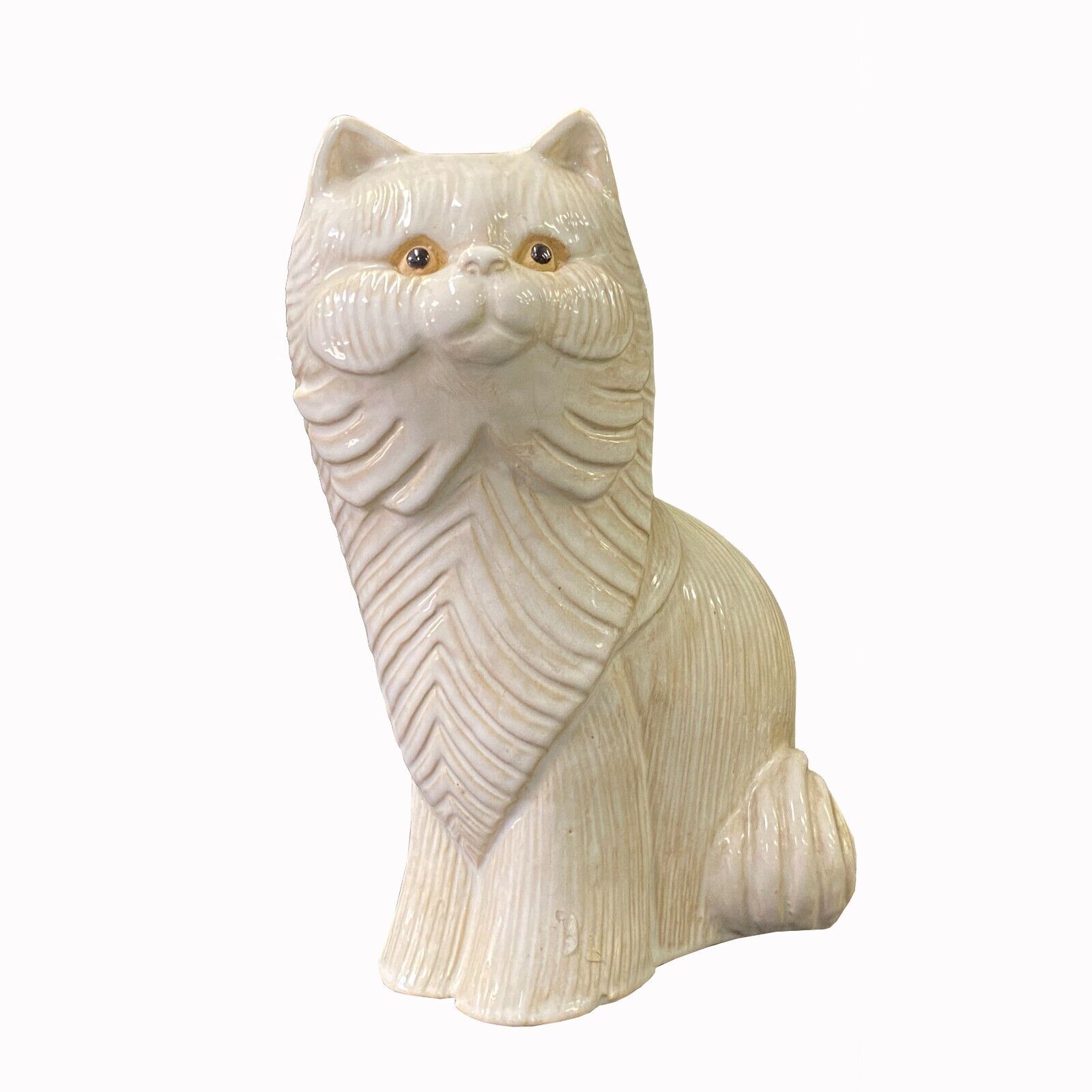 Distressed Off White Color Glaze Ceramic Cat Deco Figure ws2166S Distressed Off White Color Glaze Ceramic Cat Deco Figure ws2166S